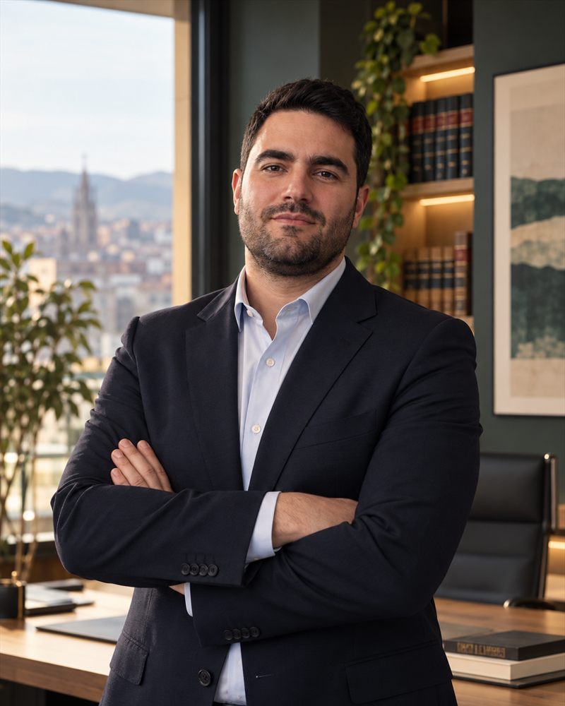 David Noriega Alba, abogado y fundador de Respira Legal, en su despacho